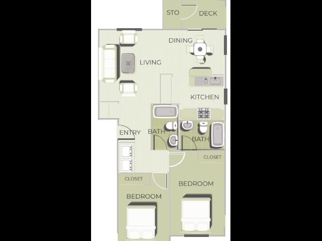 Apartamento de lujo de 2 dormitorios y 2 baños - Plateau 176 Apartments