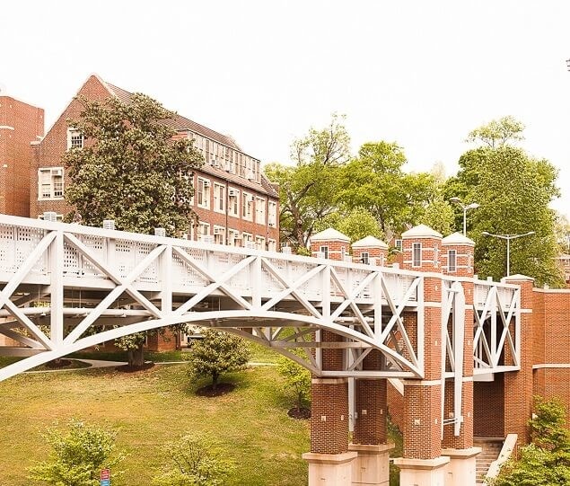 The UT Bridge is part of the attractive landscape