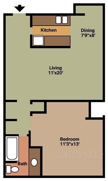 Columbia Square – 113 - 1 Bdrm, 1 Bath, 3rd Floor