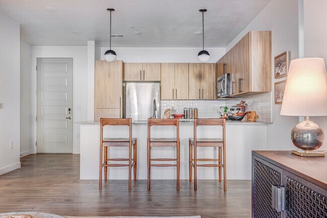 Bar Seating at Counter - The Foundry Apartments & Townhomes