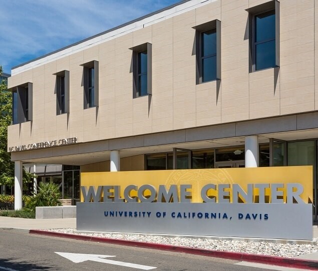 The UC Davis Welcome Center is next to the Conference Center