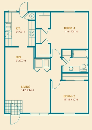 2HAB/1BA - Valley Forge Apartments