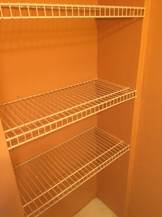 Plenty of storage inside bathroom. - 1300 Jeronimo Drive