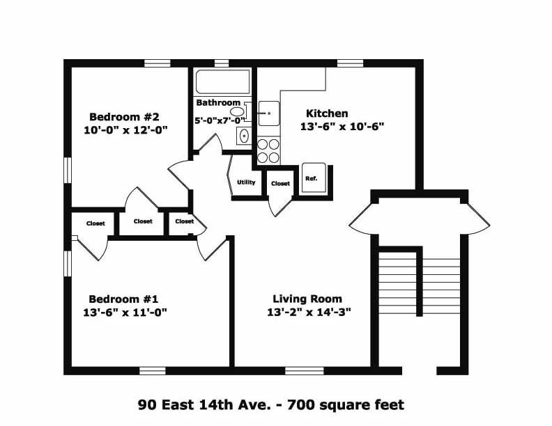 2BR/1BA - 90 E 14th