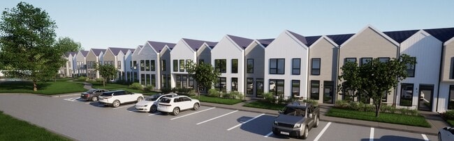 Representación de los exteriores de nuestras nuevas casas adosadas. - Westwood Meadows