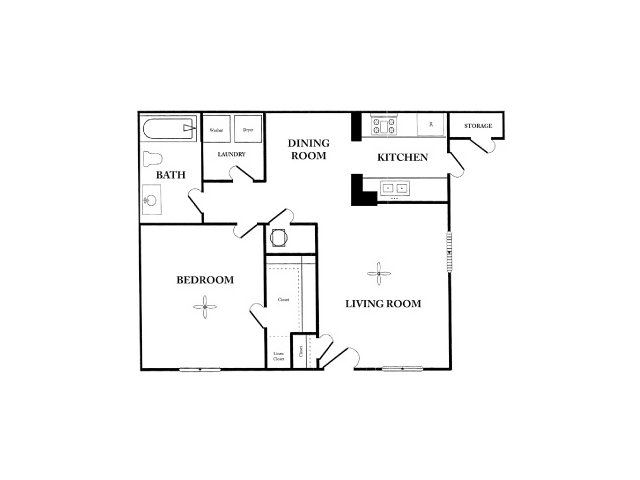 Plano de planta - Edgewood Park Apartments