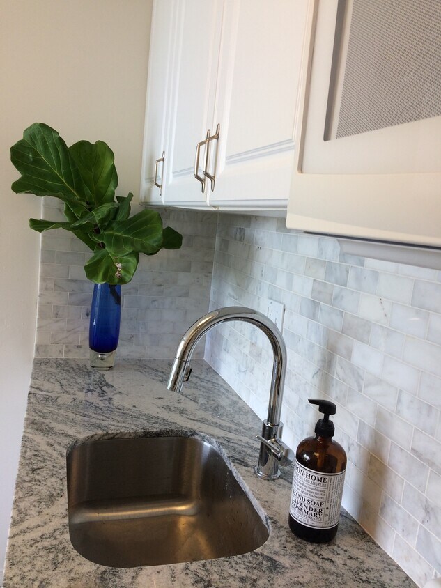 Kitchen with new granite countertop - 1624 Dole St