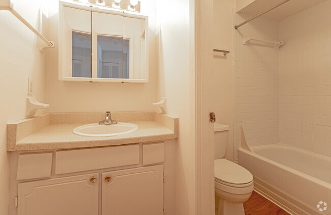 Main Bathroom with vanity - University Apartments