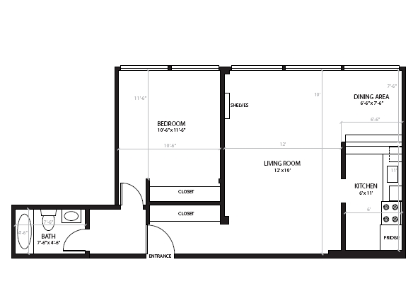 1HAB/1BA - Forest Place Apartments