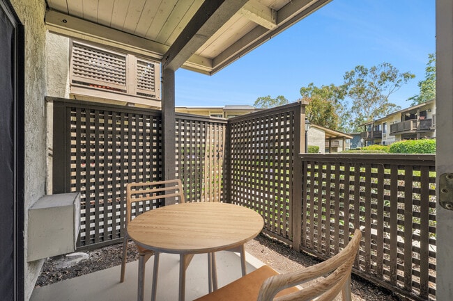 Private patio - eaves South Coast