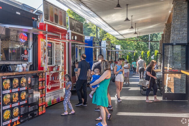 Residents can choose from many ethnic food options at the Happy Valley Food Carts.