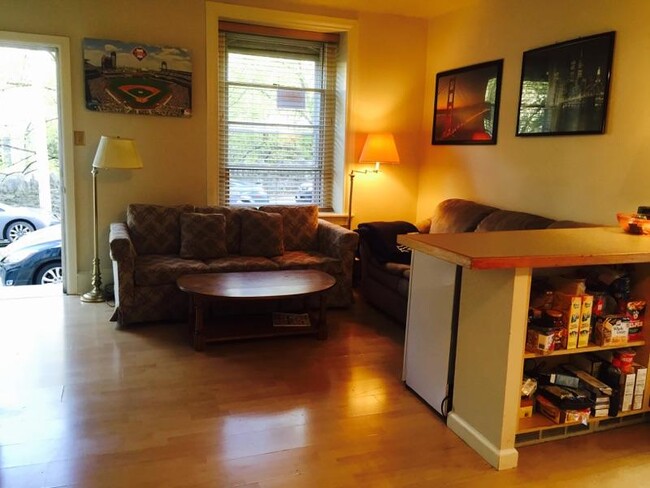 Living room; new oak floors on first floor - 308 Burnside St
