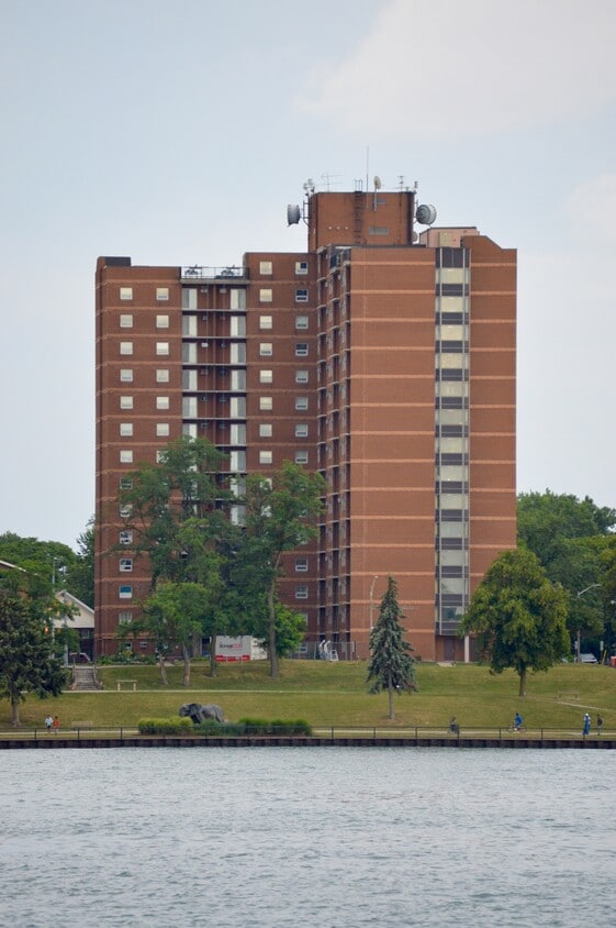 As viewed from West Riverfront Park in Detroit. - Ashgrove Manor