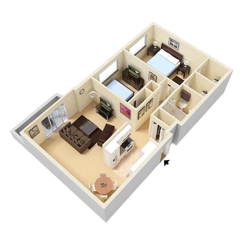 Trinity Towers – 2 Bed 1 Bath
