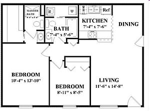 2BR/2BA - Brookridge Apartments