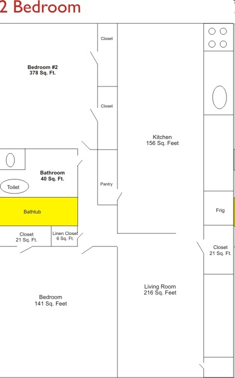 2BR/1BA - Drum Point Arms