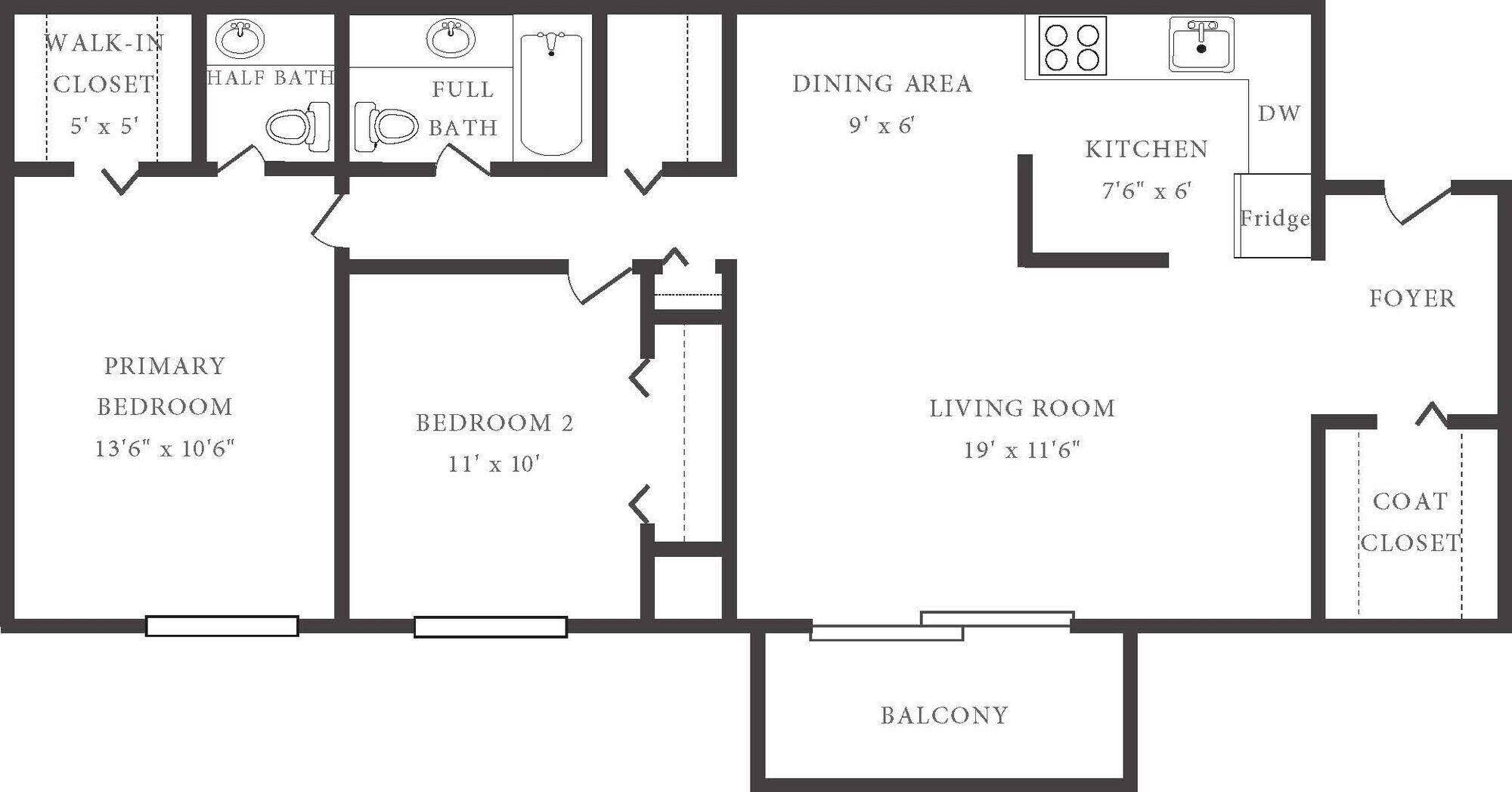 Columbus Park Apartments – 2 Bedrooms & 1.5 Bathrooms
