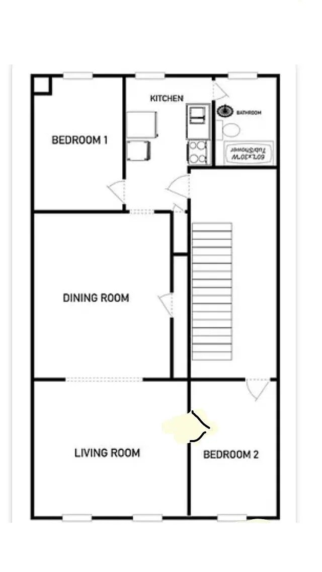 Approximate floor plan. - 288 7th St
