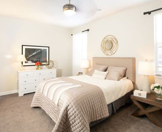 Comfortable Bedroom - Parc on Center Apartments & Townhomes
