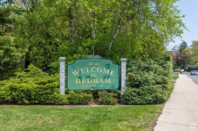 Welcome to Dedham sign in Upper Dedham.