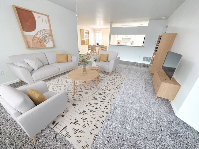 Spacious Carpeted Living Room - Drakes Pond Apartments