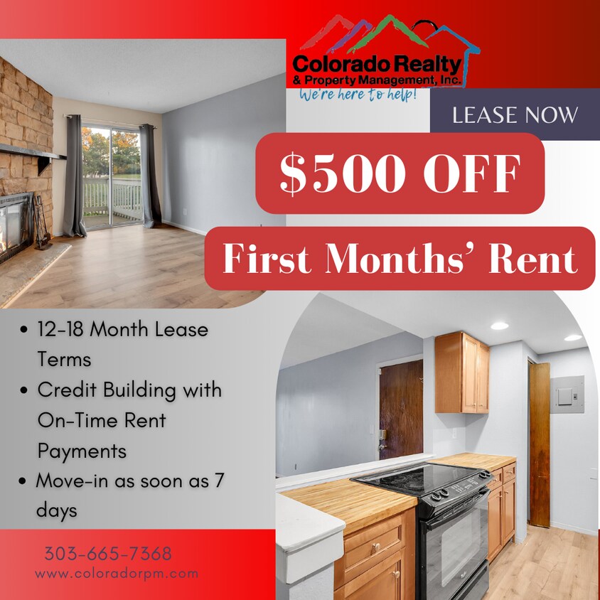 $1,500.00, 2-bed, 2-bath located in Denver with $500 OFF FIRST MONTH'S RENT! - $1,600.00, 2-bed, 2-bath located in Denver