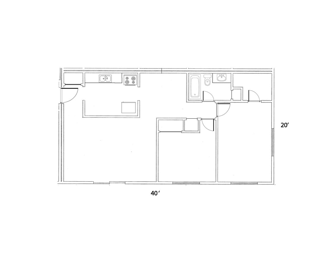 Apartment Floorplan - 209 Lake St