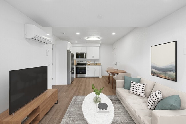 Renovated Package living room and kitchen - eaves Pleasanton