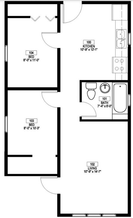 Floor Plan - 3432 W Palmer St