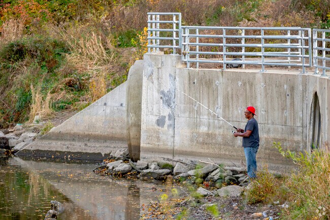 The nearby Root River is a popular fishing spot for Caledonia residents.