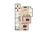 2 Bedroom, 1.25 Bath