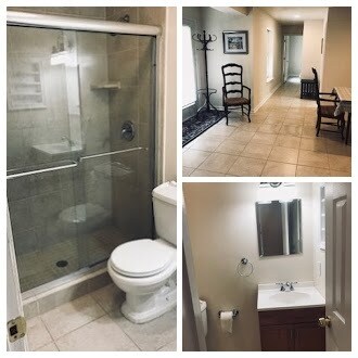 Front door on left, hallway, and bathroom on right. - 6097 Deer Ridge Trl
