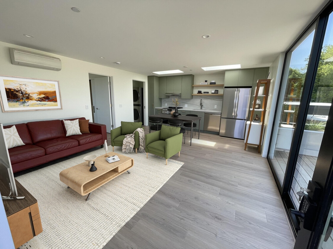 Virtually staged living room - 1825 Wilstone Ave