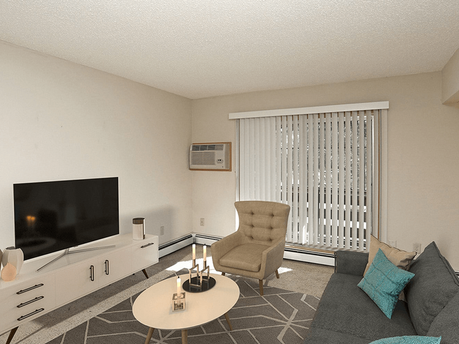 Living Room with Connected Balcony - Windsor Gates