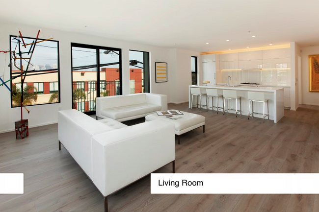 Living Room Open Kitchen view - 415 De Haro St