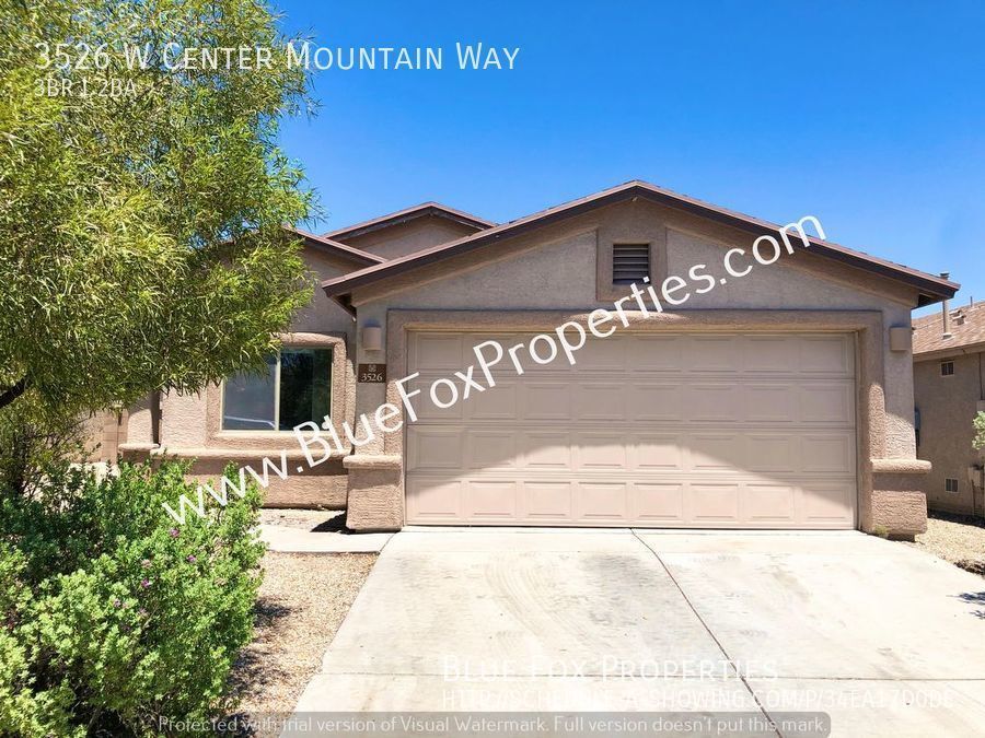 3526 W Center Mountain Way House for Rent in Tucson, AZ