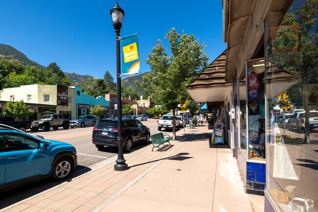 The small downtown area in Manitou Springs is easy to walk through.
