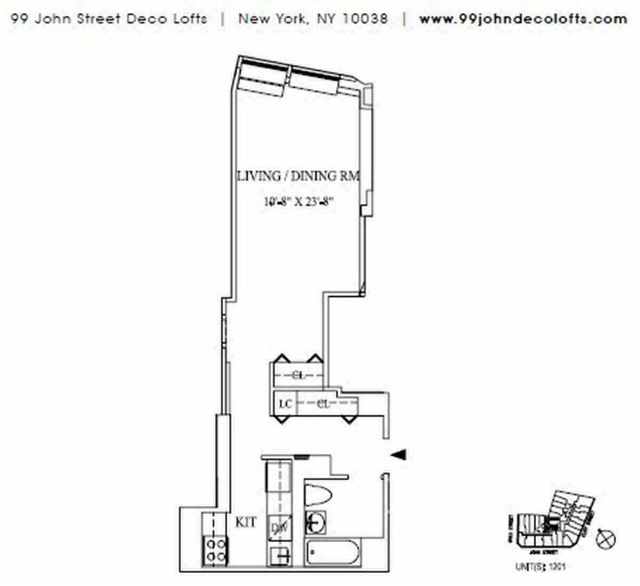99 John St Unit 1201, New York, NY 10038 Condo for Rent in New York