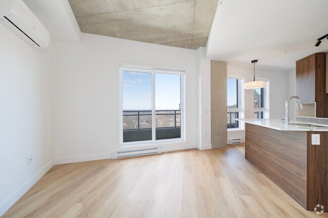 1 chambre, 1 salle de bain - 589 pi² - Salon - Le Loyal – condos locatifs