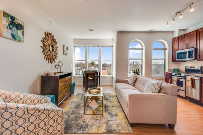 Living area (staged) - 1600 Pennsylvania Ave SE Apartments