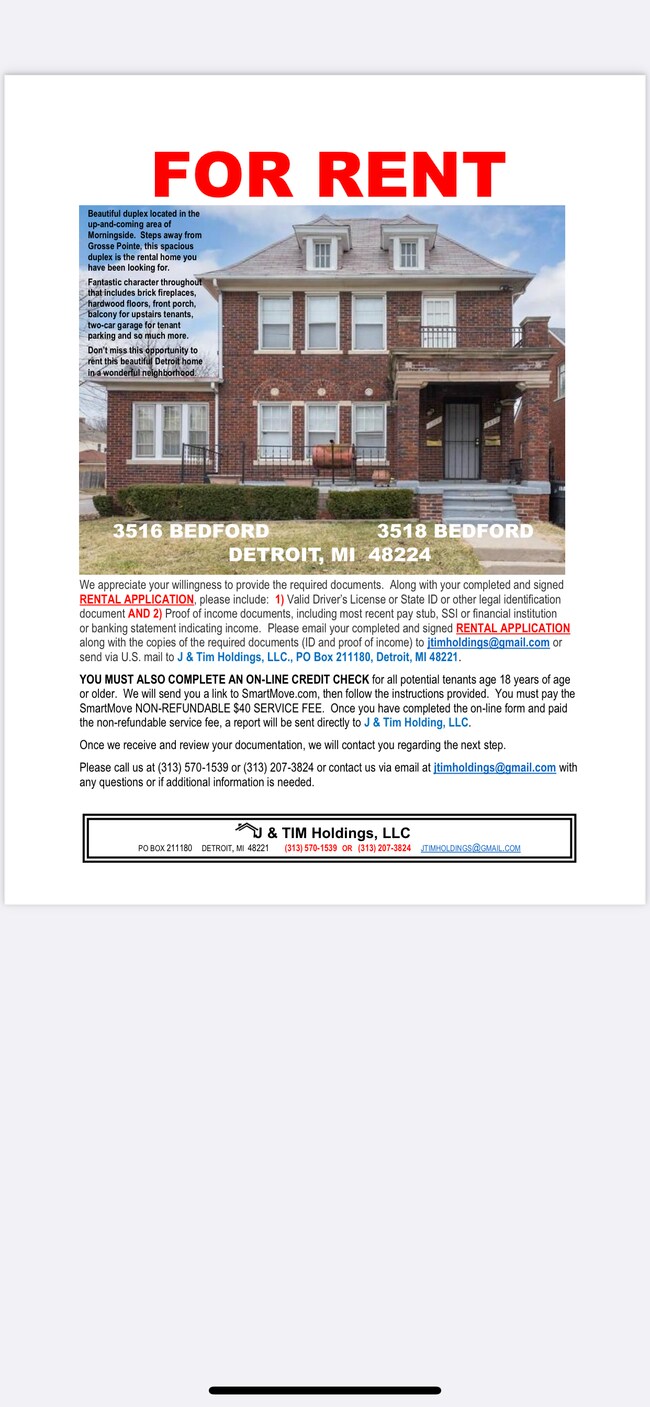 3518 Bedford St, Detroit, MI 48224 Apartments in Detroit, MI