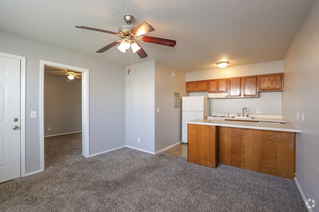1BR, 1BA - 750SF - Right - Living Area and Kitchen - Sullivans Landing Apartments