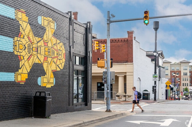 Downtown Greenville is covered in murals.