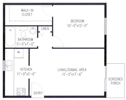 1HAB/1BA - Heritage Apartments