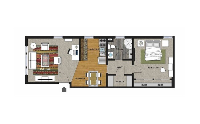 Plano de planta - Grand Apartments | 3749