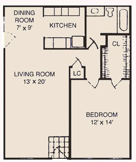 1HAB/1BA - Robinson Apartments