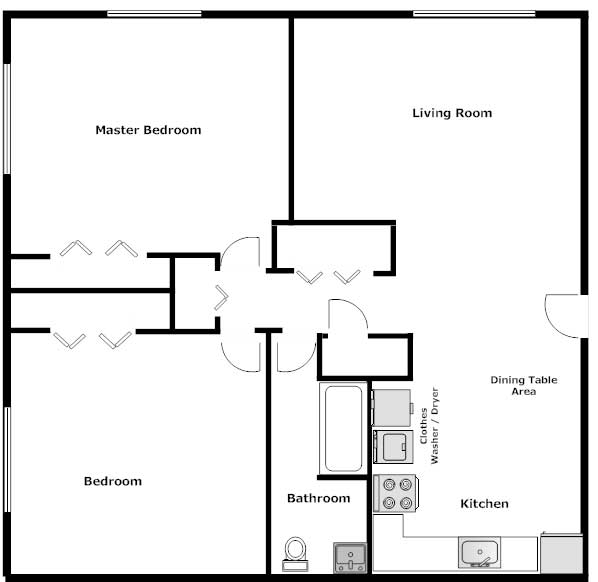 2HAB/1BA - Georgia Street Apartments