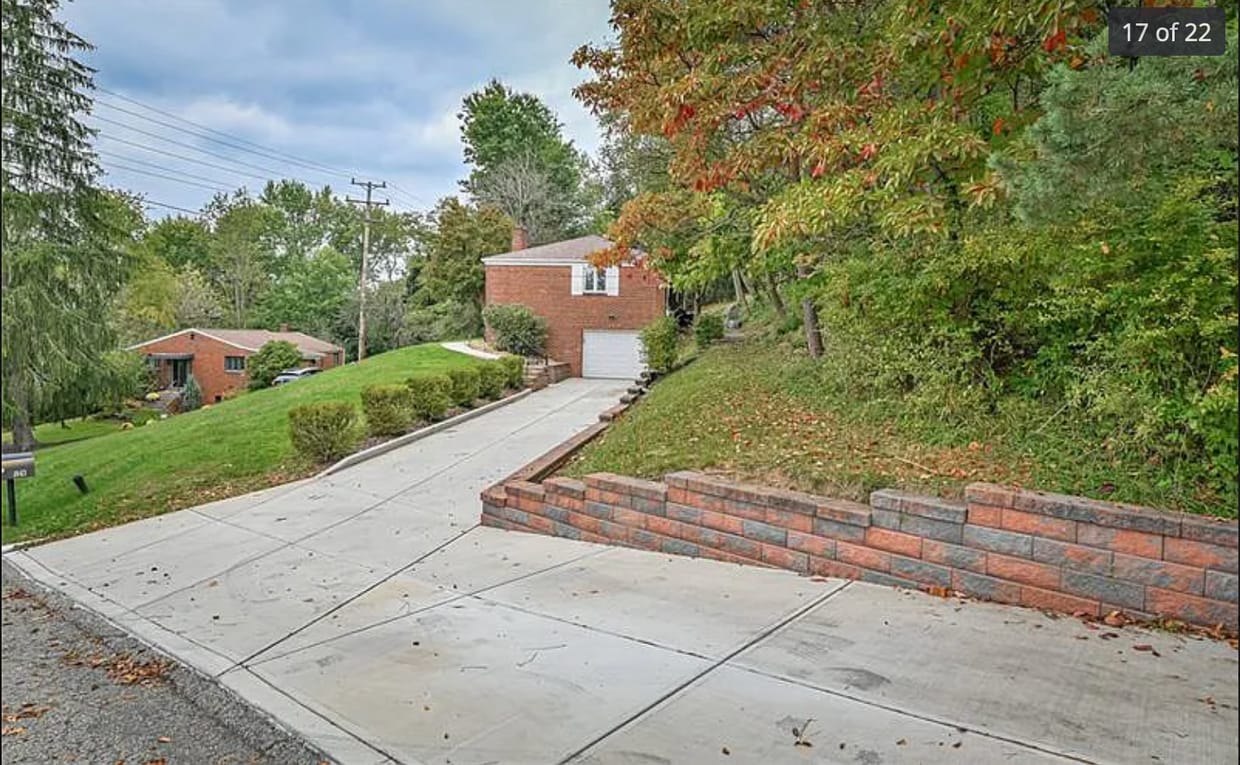 New concrete and retaining wall - 726 Orchard Hill Dr