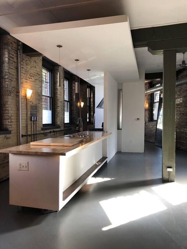 Open Concept Loft with brand new butcher block counter tops - 1220 N Lawrence St