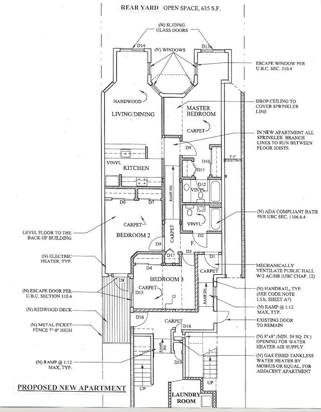 Proposed new apartment plan - 1430 Clay St